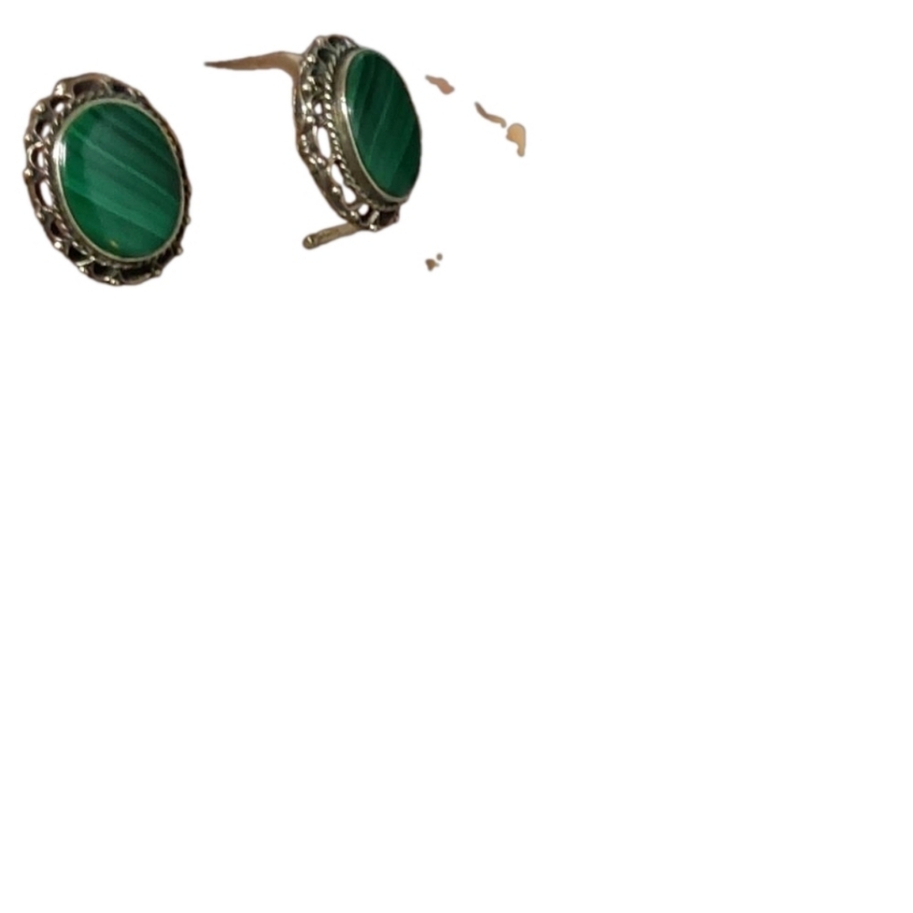 EMERALD‎ VINTAGE STUDS EARRINGS